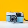 Olympus Trip 35 Vintage Film Camera With Zuiko 40mm F2.8 Lens With New Baby Blue Leather Skin