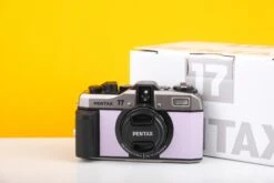 Pentax 17 35mm Half Frame Film Camera Blue Purple + FREE Expired Film Roll + 1 VCH T-shirt