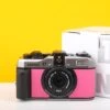 Pentax 17 35mm Half Frame Film Camera Blue Pink + FREE Expired Film Roll + 1 VCH T-shirt