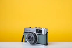 Olympus Trip 35 Vintage 35mm Film Camera With Zuiko 40mm F2.8 Lens And New Grey Leather Skin