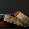 Brown Cotton Leather Camera Strap