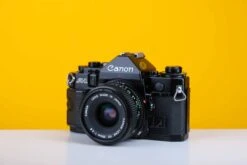 Canon A-1 Vintage SLR 35mm Film Camera With Canon FD 28mm F/2.8 Lens