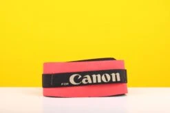 Canon Padded Camera Strap In Black And Red