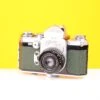Edixa Flex 35mm Film Camera With Industar 50mm F3.5 Lens In Green