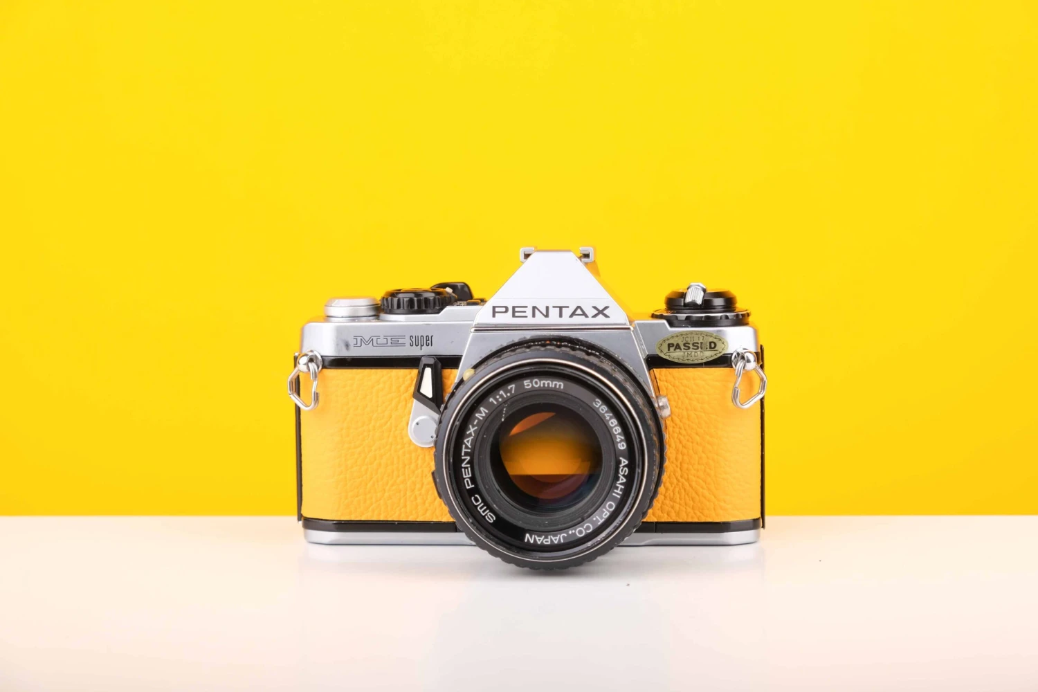 Pentax ME Super 35mm SLR Film Camera With SMC Pentax-M 50mm F1.7 Lens In Yellow 2 Pentax ME Super 35mm SLR Film Camera With SMC Pentax-M 50mm F1.7 Lens In Yellow - Image 2