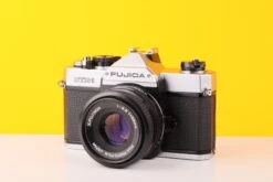 Fujica STX-1 35mm SLR Film Camera With X-Fujinon 55mm F 2.2 Lens