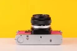 Olympus OM10 35mm SLR Film Camera With Olympus OM-System F.Zuiko Auto-S 50mm F1.8 Lens In Pink -Photo Camera Gear Store proof 68