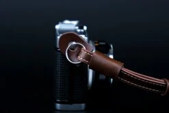 Vegan Brown Leather Camera Wrist Strap -Photo Camera Gear Store redstrap 10