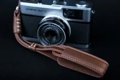 Vegan Brown Leather Camera Wrist Strap -Photo Camera Gear Store redstrap 11