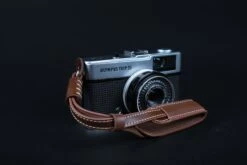 Vegan Brown Leather Camera Wrist Strap -Photo Camera Gear Store redstrap 8