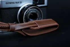 Vegan Brown Leather Camera Wrist Strap -Photo Camera Gear Store redstrap 9